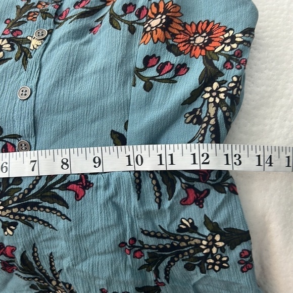 Lulu’s, One Sweet Day,Light Blue Floral Print On/Off-the-Shoulder Dress,Size M - Picture 9 of 12